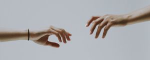 Preview wallpaper hands, fingers, touch, minimalism