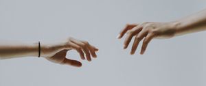 Preview wallpaper hands, fingers, touch, minimalism