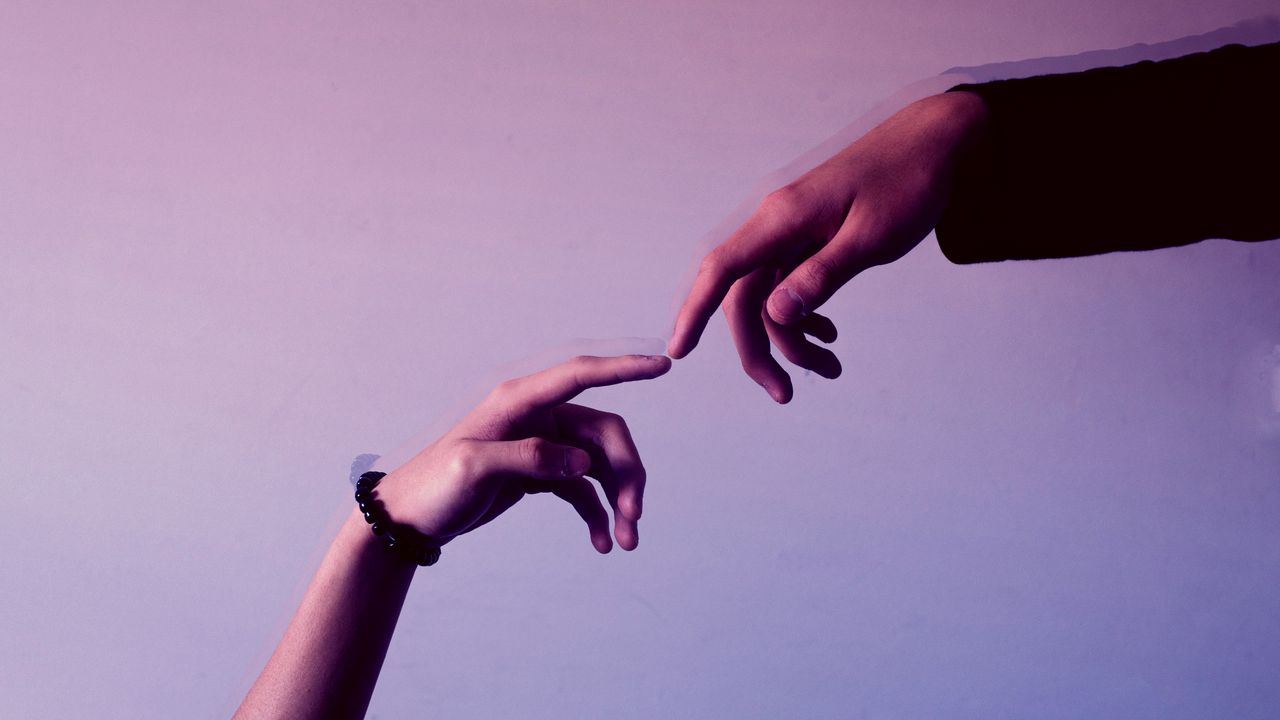 Wallpaper hands, fingers, touch, lilac