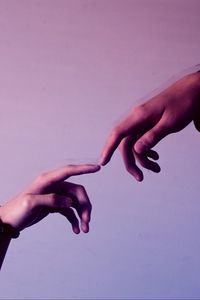 Preview wallpaper hands, fingers, touch, lilac