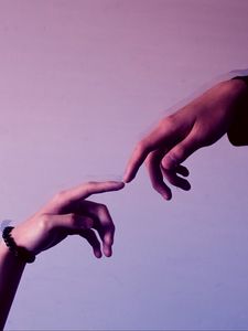 Preview wallpaper hands, fingers, touch, lilac