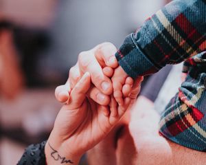 Preview wallpaper hands, fingers, touch, child, family