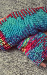 Preview wallpaper hands, gloves, knitted, bright