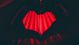 Preview wallpaper hands, heart, gesture, dark, red