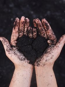Preview wallpaper hands, heart, love, sand, black
