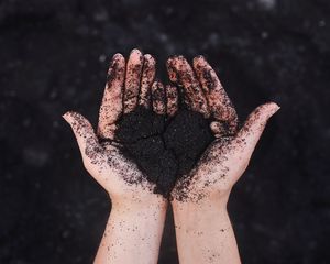 Preview wallpaper hands, heart, love, sand, black