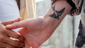 Preview wallpaper hands, love, tattoo, fingers, touch