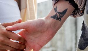 Preview wallpaper hands, love, tattoo, fingers, touch