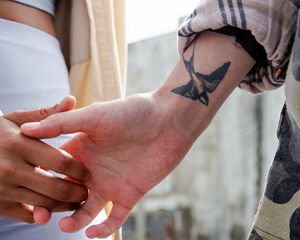 Preview wallpaper hands, love, tattoo, fingers, touch