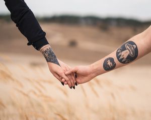 Preview wallpaper hands, love, touch, sand