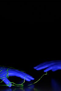 Preview wallpaper hands, mannequin, neon
