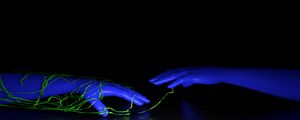 Preview wallpaper hands, mannequin, neon