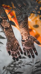 Preview wallpaper hands, mehendi, patterns, henna