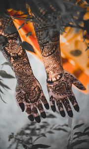 Preview wallpaper hands, mehendi, patterns, henna