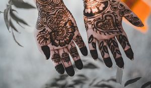 Preview wallpaper hands, mehendi, patterns, henna