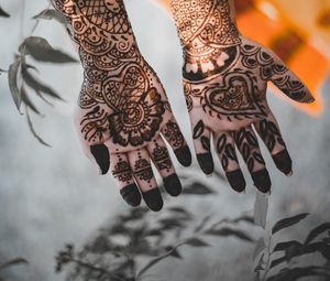 Preview wallpaper hands, mehendi, patterns, henna