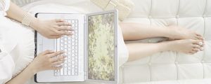 Preview wallpaper hands, notebook, girl, white