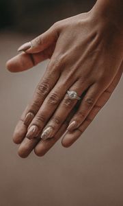 Preview wallpaper hands, ring, couple, touch, tenderness, betrothal