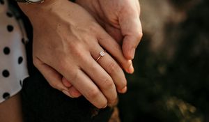 Preview wallpaper hands, ring, tenderness, romance