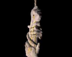 Preview wallpaper hands, rope, gold, climb