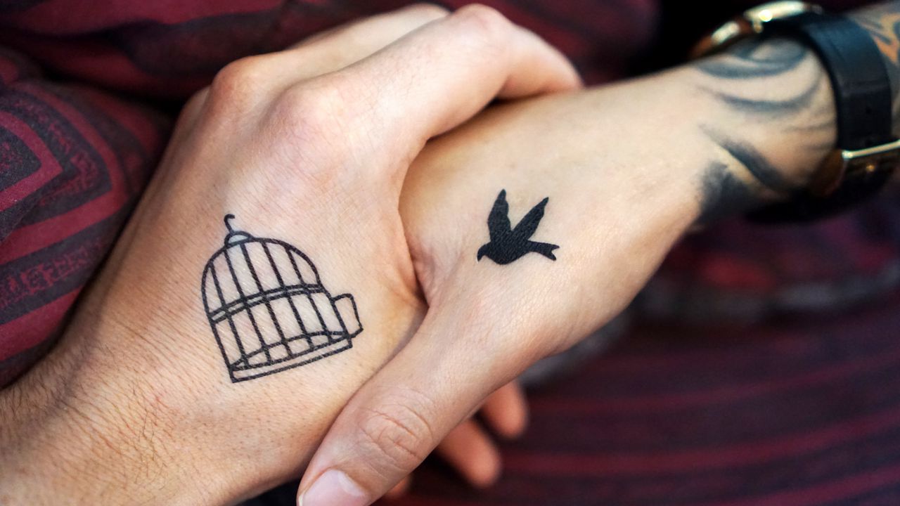 Wallpaper hands, tattoos, couple, love