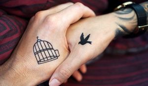 Preview wallpaper hands, tattoos, couple, love