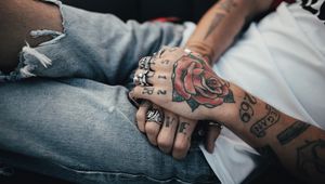 Preview wallpaper hands, tattoos, rings, decorations