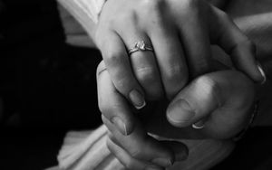 Preview wallpaper hands, touch, bw, love