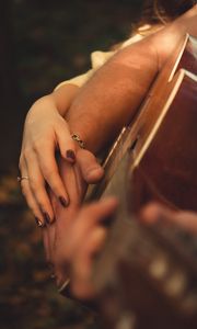 Preview wallpaper hands, touch, love, romance, guitar