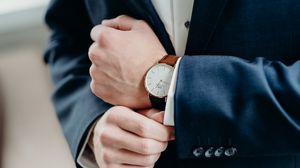 Preview wallpaper hands, watch, business, style, suit