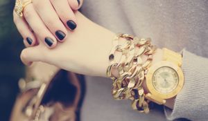 Preview wallpaper hands, watches, jewelry, manicure, girl