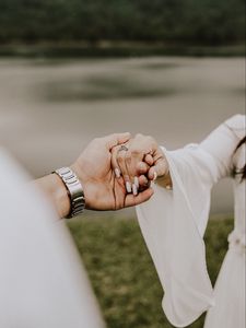 Preview wallpaper hands, wedding, love, ring