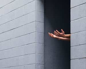 Preview wallpaper hands, window, walls, building