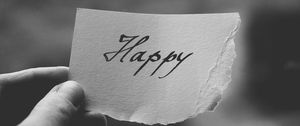 Preview wallpaper happiness, sign, bw