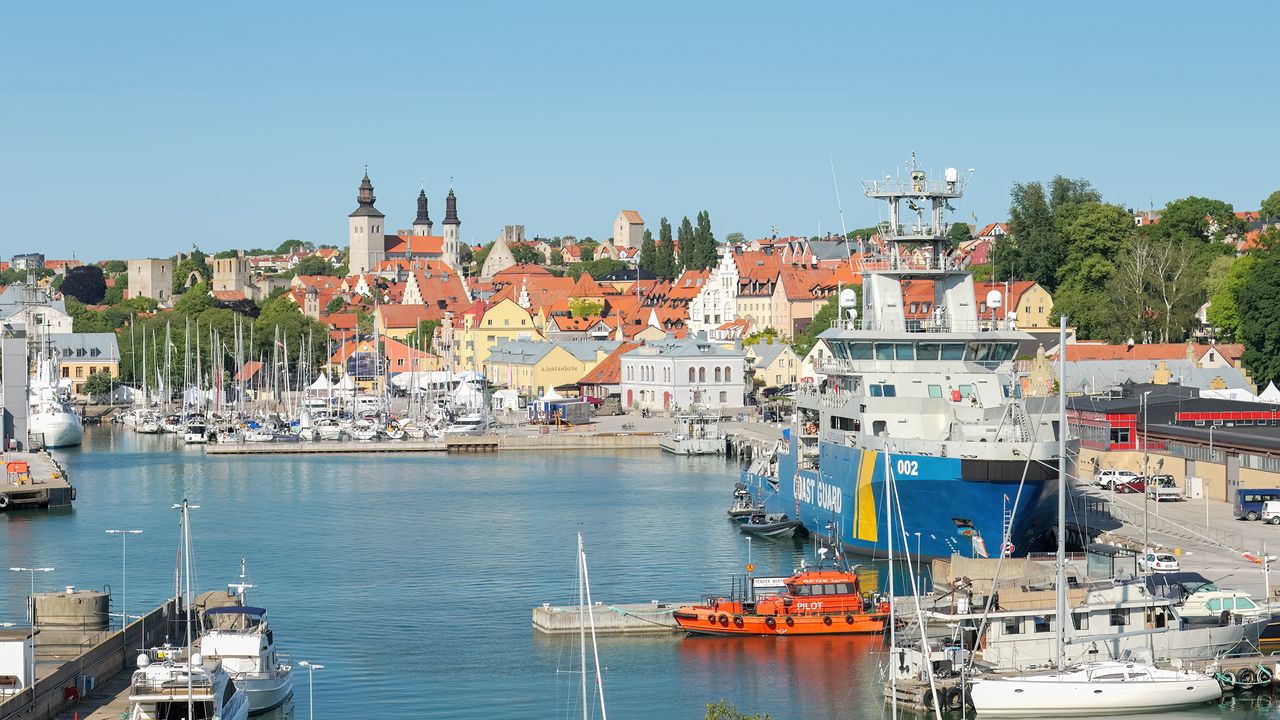 Wallpaper harbor, sea, yachts, city, sweden