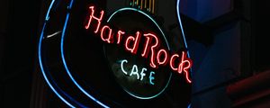 Preview wallpaper hardrock, the inscription, words, neon