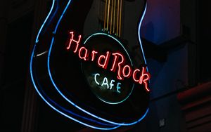 Preview wallpaper hardrock, the inscription, words, neon
