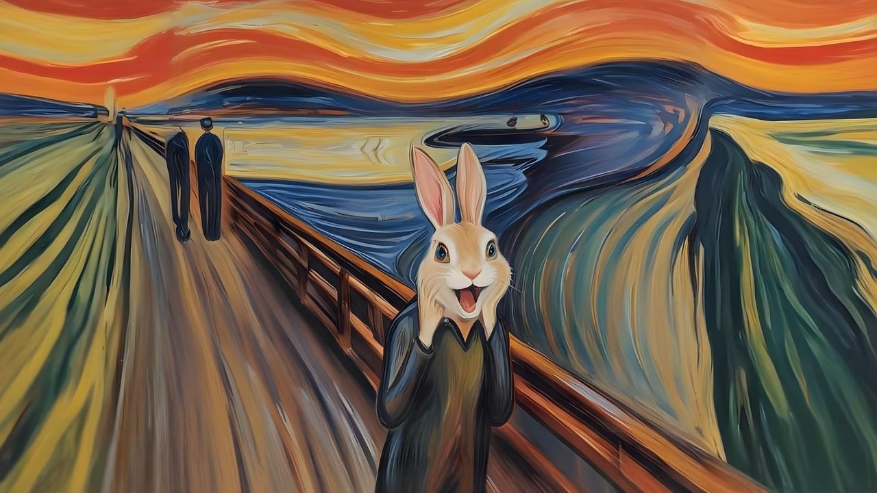 Wallpaper hare, picture, art