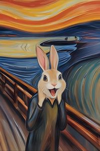 Preview wallpaper hare, picture, art