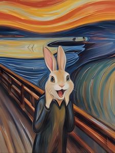 Preview wallpaper hare, picture, art