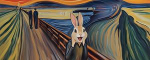 Preview wallpaper hare, picture, art