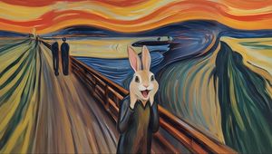 Preview wallpaper hare, picture, art