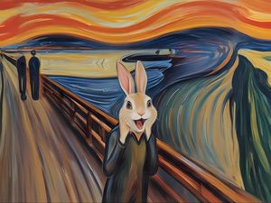 Preview wallpaper hare, picture, art