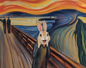 Preview wallpaper hare, picture, art