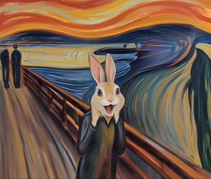 Preview wallpaper hare, picture, art