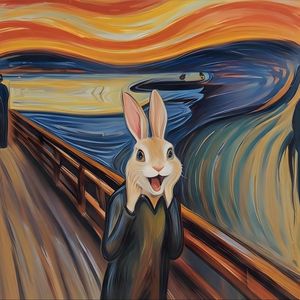 Preview wallpaper hare, picture, art