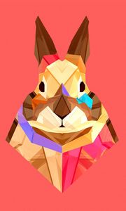 Preview wallpaper hare, rabbit, multicolored, spots