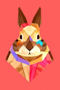 Preview wallpaper hare, rabbit, multicolored, spots