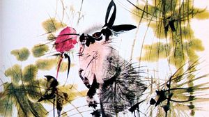 Preview wallpaper hare, watercolor, style