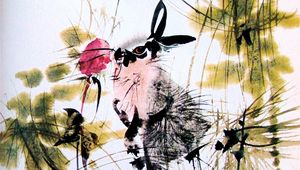 Preview wallpaper hare, watercolor, style